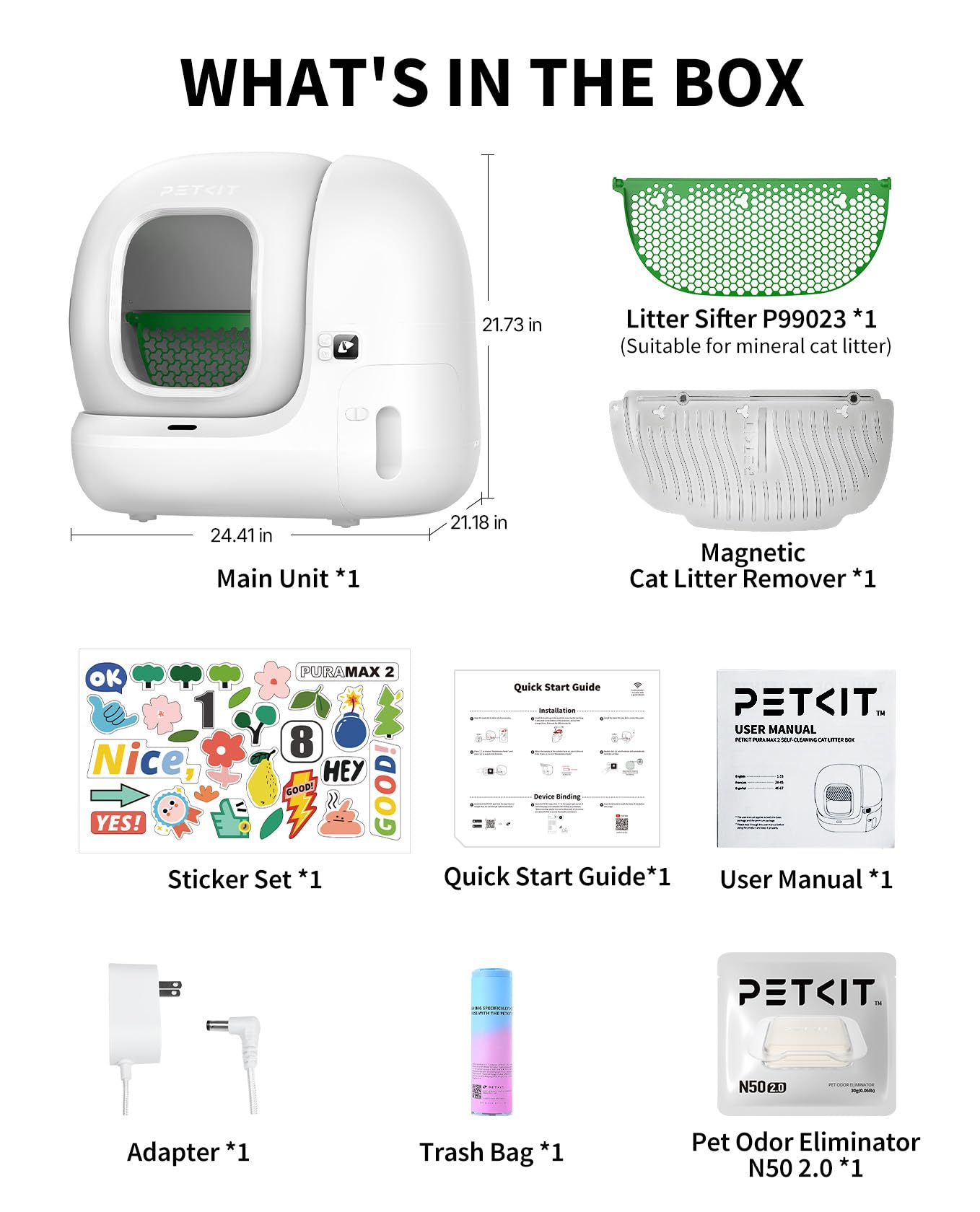 Petkit PuraMax 2 Automatic Self-Cleaning Cat Litter Box, App Control Automatic Litter Box
