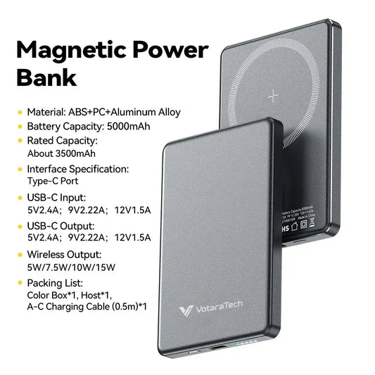 Magnetic Power Bank 5000mAh Ultra Slim