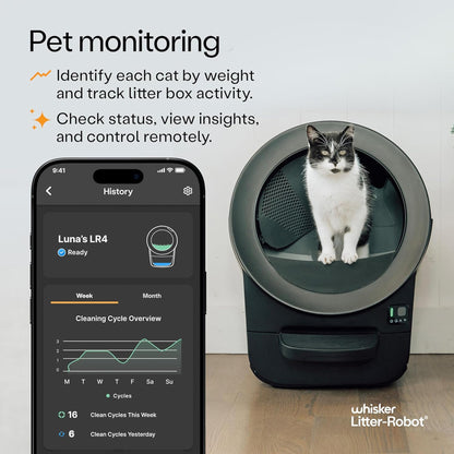 Litter-Robot Evo by Whisker, Black - Automatic Self-Cleaning Cat Litter Box
