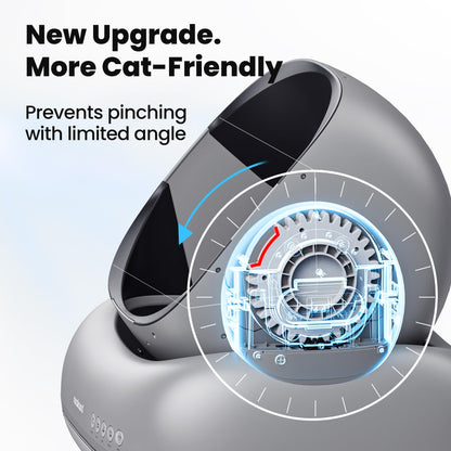 Neakasa M1 Plus Open-Top Self-Cleaning Cat Litter Box, 360° Safety Sensors, Advanced Odor & Leak Control,