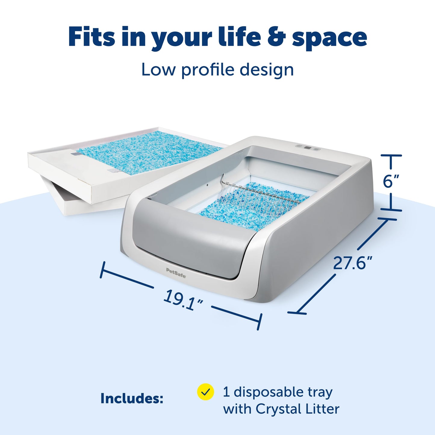 PetSafe ScoopFree Crystal Pro Legacy Self-Cleaning Litter Box, Uncovered