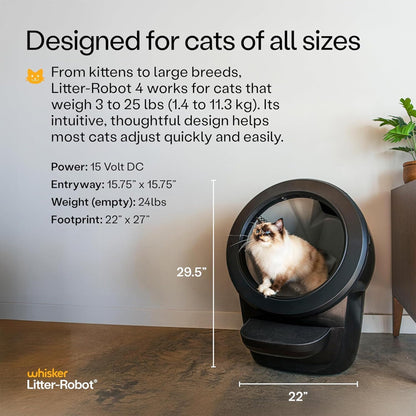 Litter-Robot 4 Supply & Accessory Bundle by Whisker, Black - Automatic
