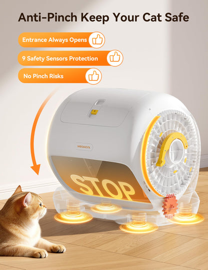 MeoWant Self-Cleaning Cat Litter Box, 106L Extra-Large Space Low