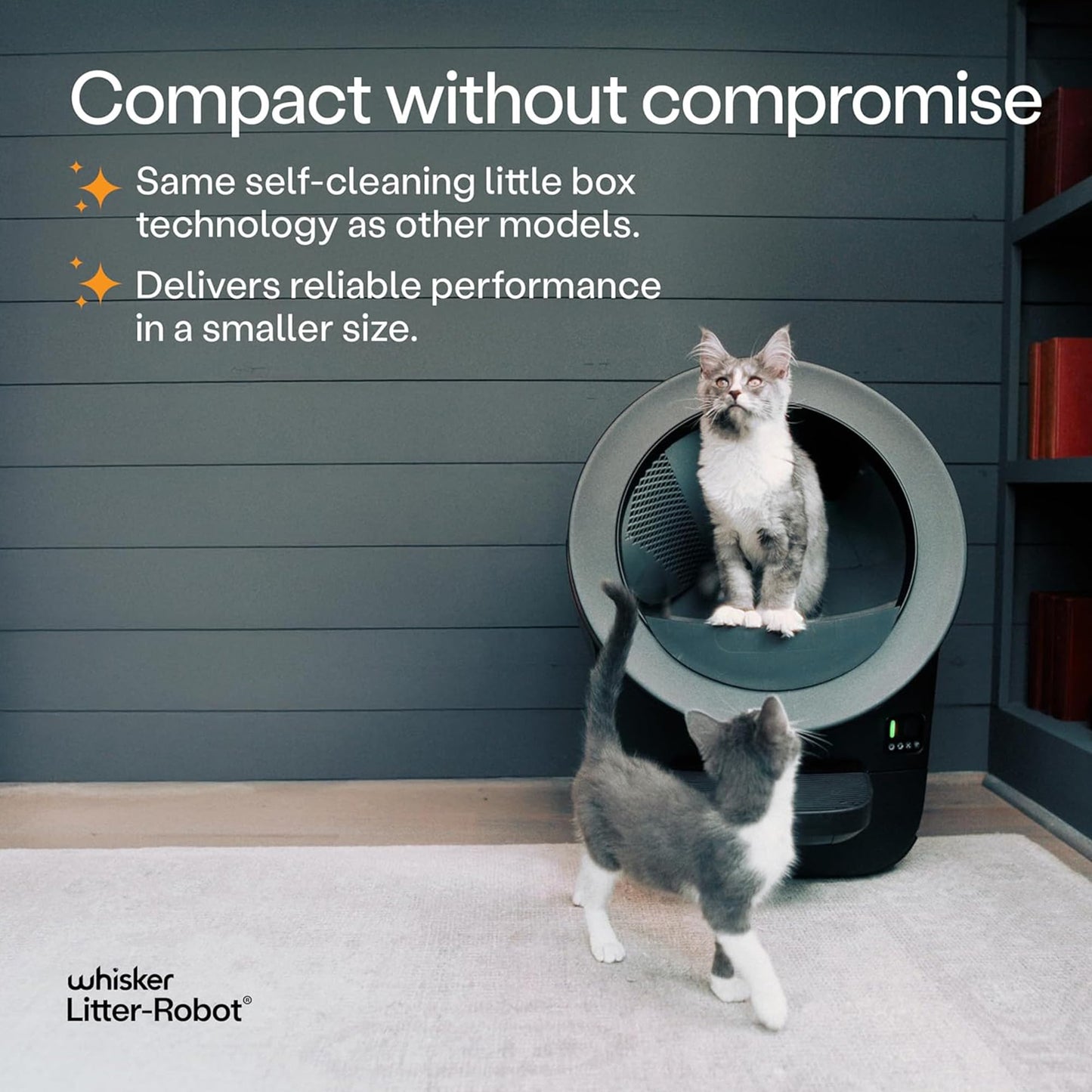 Litter-Robot Evo by Whisker, Black - Automatic Self-Cleaning Cat Litter Box