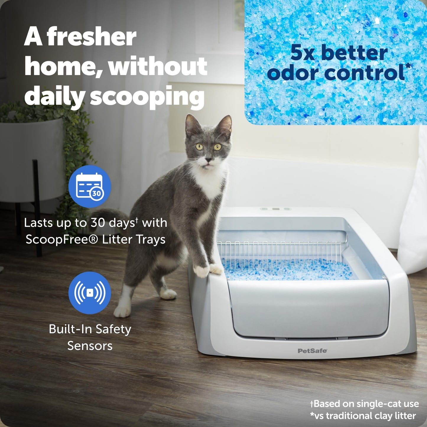 PetSafe ScoopFree Crystal Pro Legacy Self-Cleaning Litter Box, Uncovered